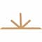 Ekena Millwork Saratoga Timber Gable Bracket, Western Red Cedar, 108"W x 63"H x 1 1/2"D x 5 1/2"F, 14/12 Pitch GBW108X63X0206SAR00SWR - alternate 5